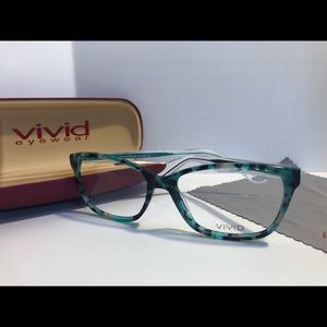 Vivid Eyeglass 874 Color Aqua Eyesize 54 Bridge 16